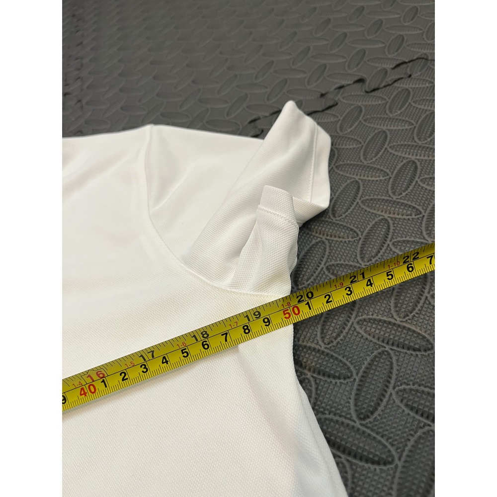 Nike Polo Shirt Womens L White Los Angeles Lakers NBA Dri-Fit Short Sleeve - Picture 5 of 9